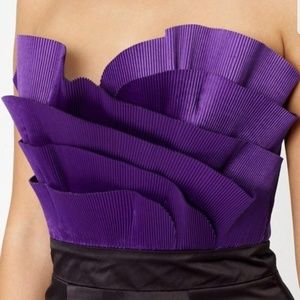 Lipsy purple frill ruffle accordion structure